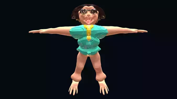 Low-Poly Character Style Dogman