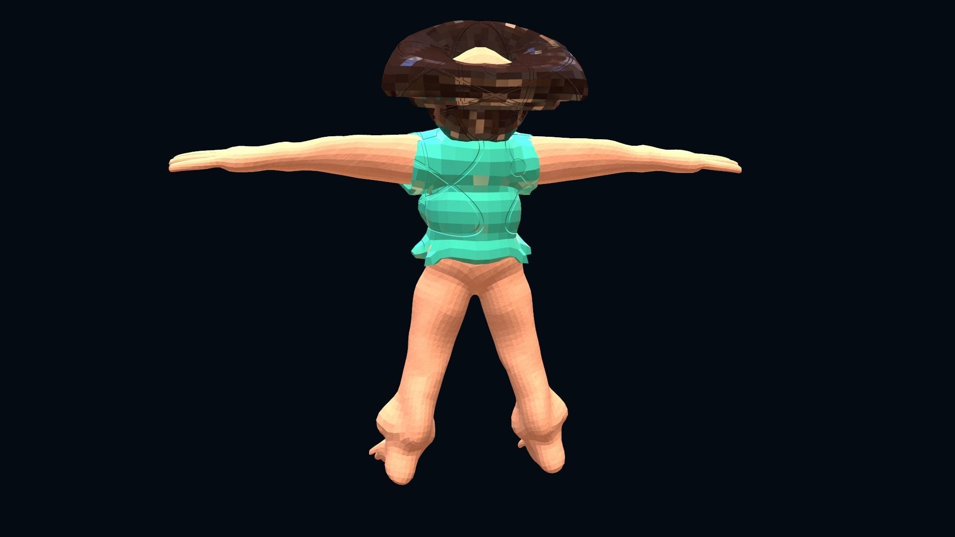 Low-Poly Character Style Dogman Low-poly 3D model_2