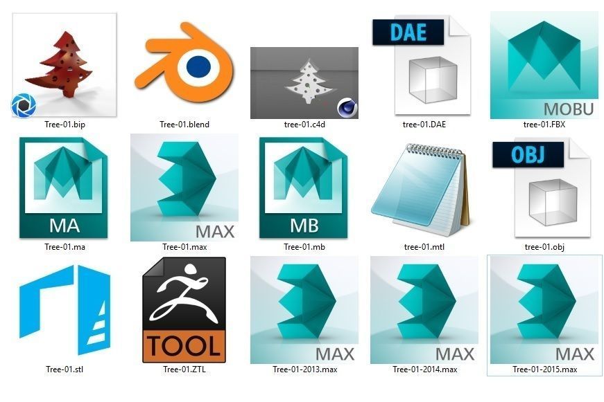 01 Christmas tree 3D model_2