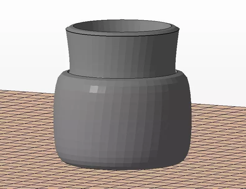 2 layers vase 3D print model_0