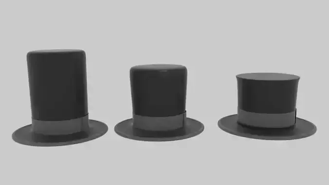 Abraham Lincoln Hat Low-poly 3D model
