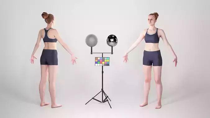 Sporty woman ready for animation 118