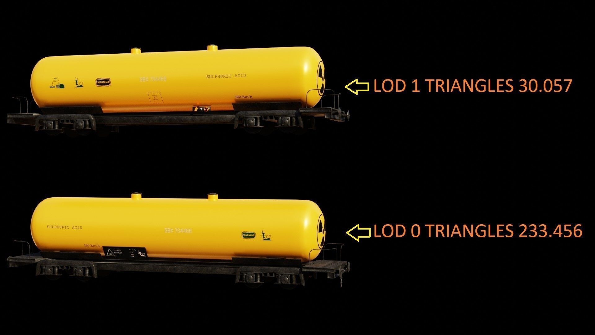 Realistic wagon model 3D optimized UE4 textures 4K Low-poly  Low-poly 3D model_2