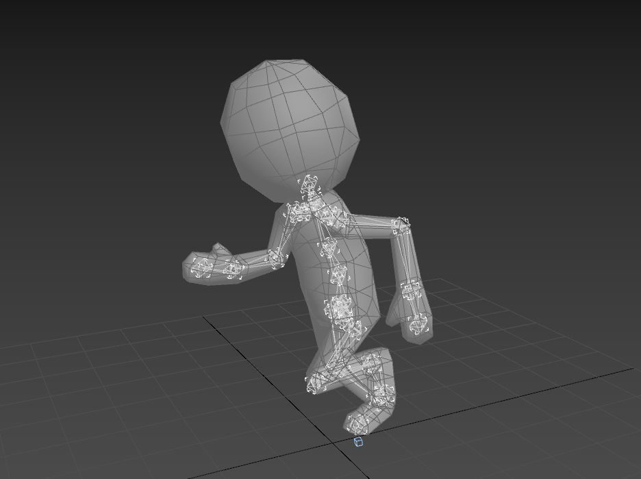 Rigged Low Poly Stickman Low-poly 3D model_9
