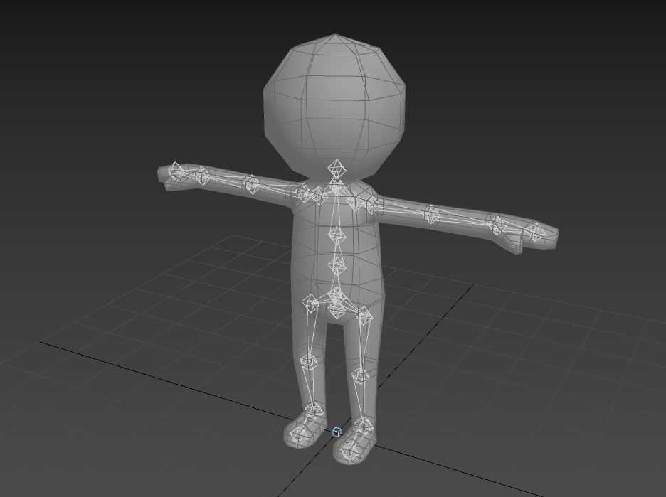 Rigged Low Poly Stickman Low-poly 3D model_8