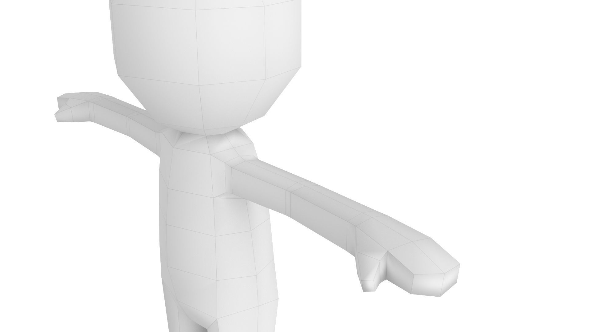 Rigged Low Poly Stickman Low-poly 3D model_6