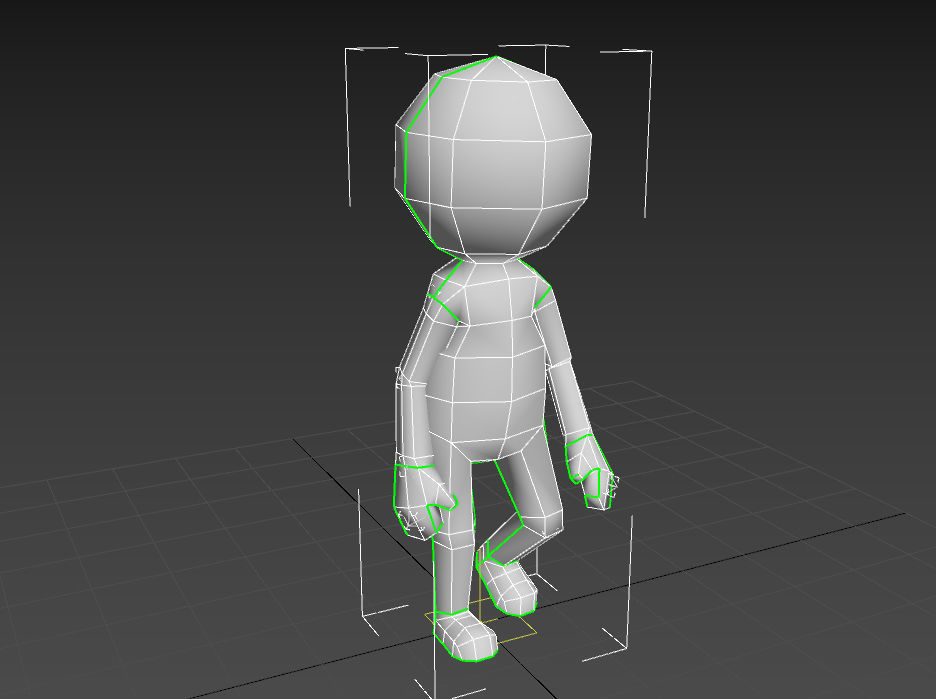Rigged Low Poly Stickman Low-poly 3D model_13