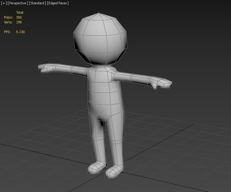 Rigged Low Poly Stickman Low-poly 3D model_17