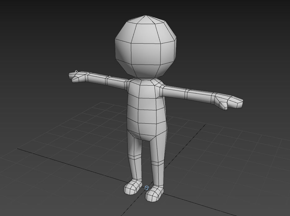 Rigged Low Poly Stickman Low-poly 3D model_7