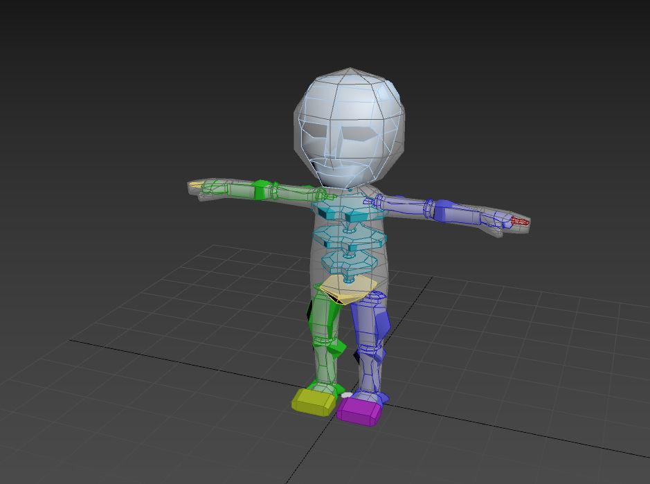 Rigged Low Poly Stickman Low-poly 3D model_12