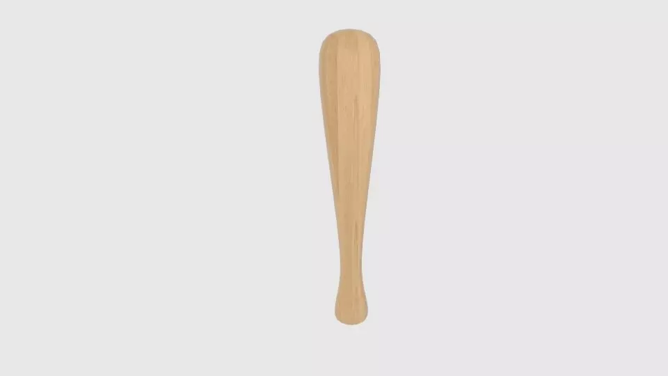 Wood Club  Low-poly 3D model_0