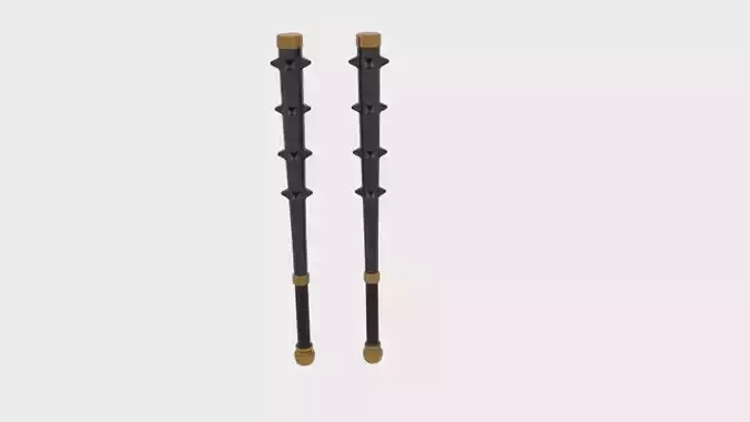 Barbarian Spiked Club Larp Weapon Low-poly 3D model