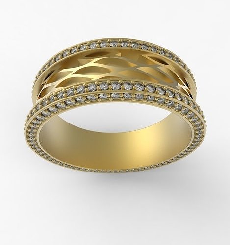 wave ring 3D print model