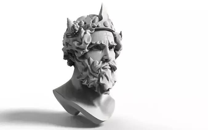 Neptune Statue 3D print model