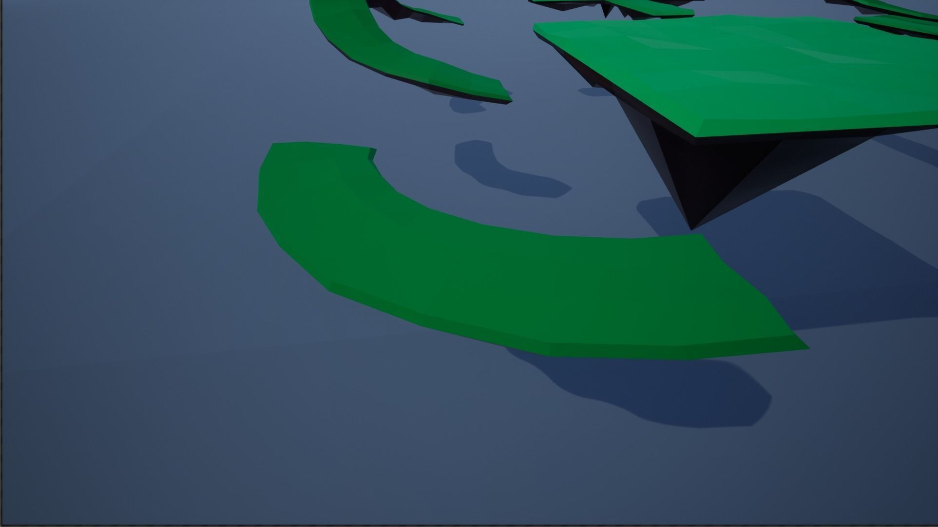 lowpoly floating platforms and islands Low-poly 3D model_17