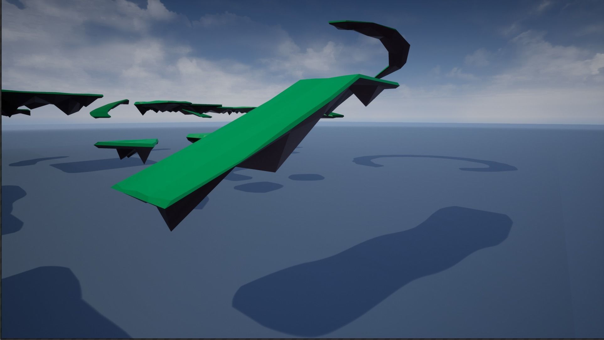 lowpoly floating platforms and islands Low-poly 3D model_6