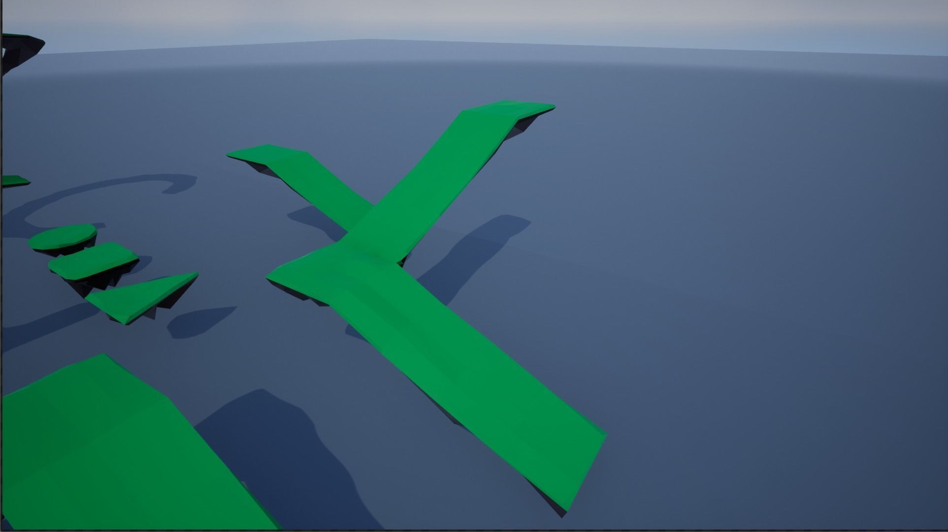 lowpoly floating platforms and islands Low-poly 3D model_7