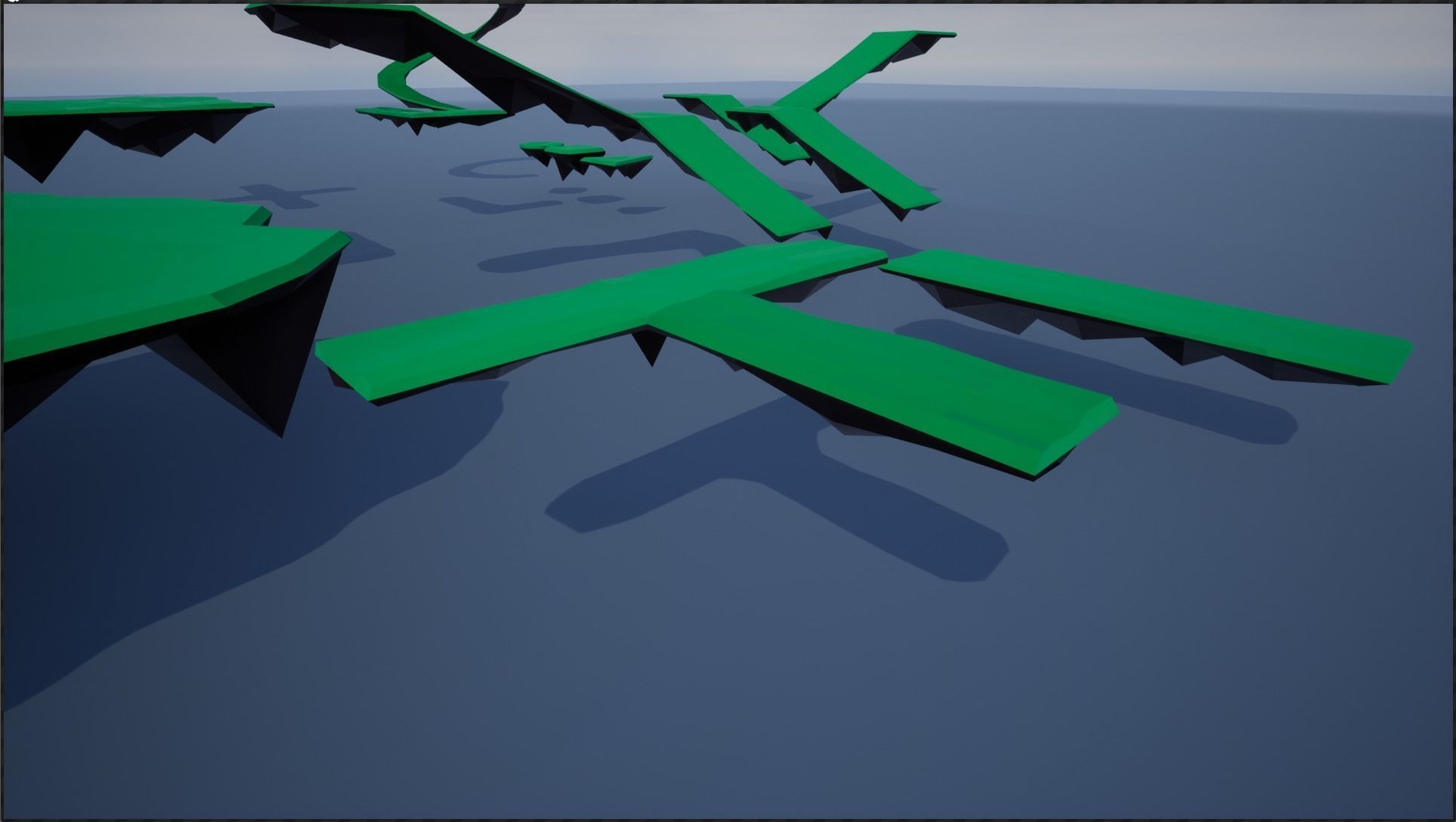 lowpoly floating platforms and islands Low-poly 3D model_14