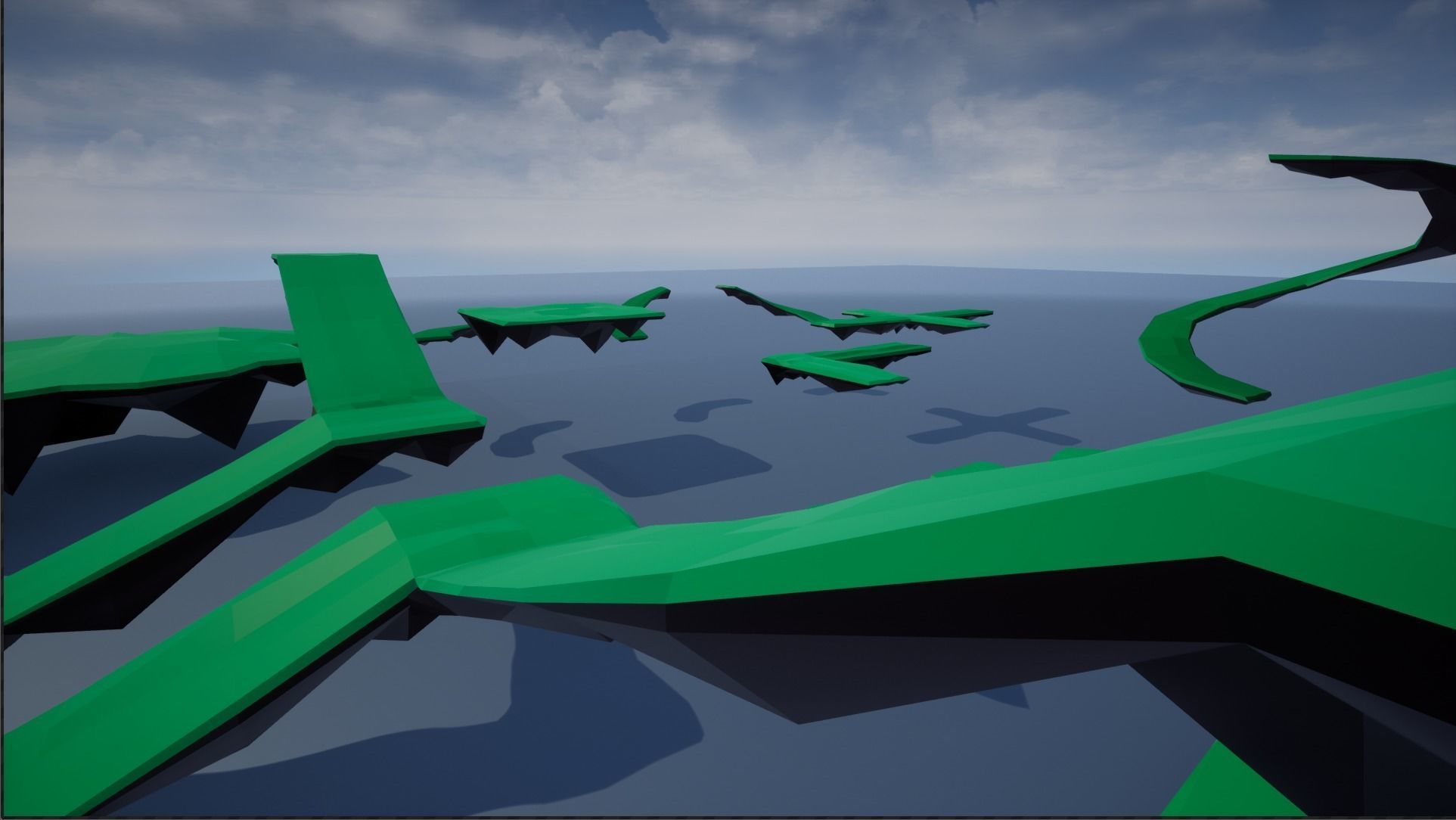 lowpoly floating platforms and islands Low-poly 3D model_31