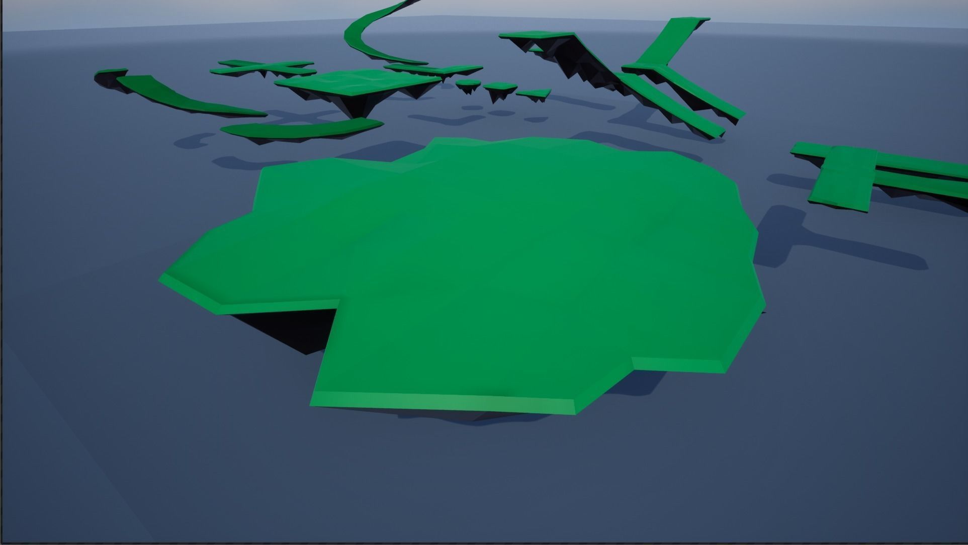 lowpoly floating platforms and islands Low-poly 3D model_15