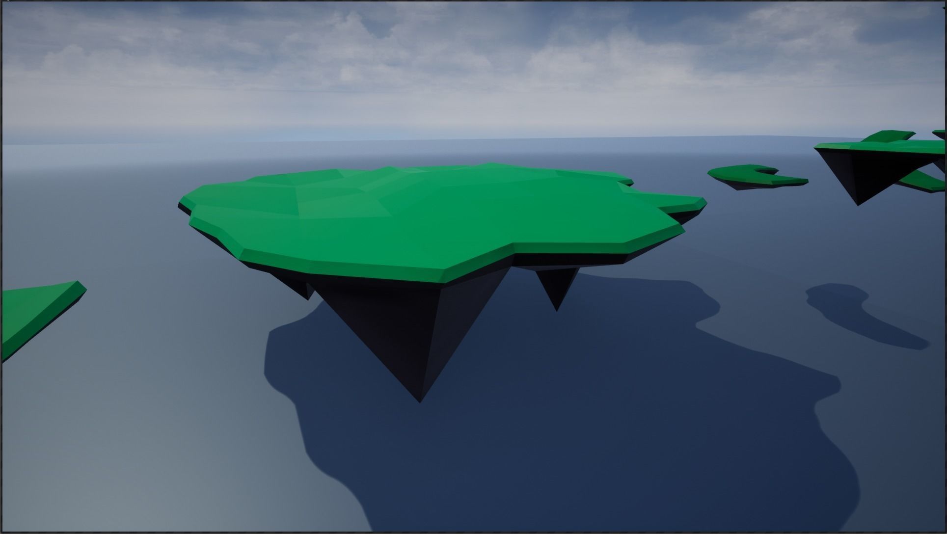 lowpoly floating platforms and islands Low-poly 3D model_16