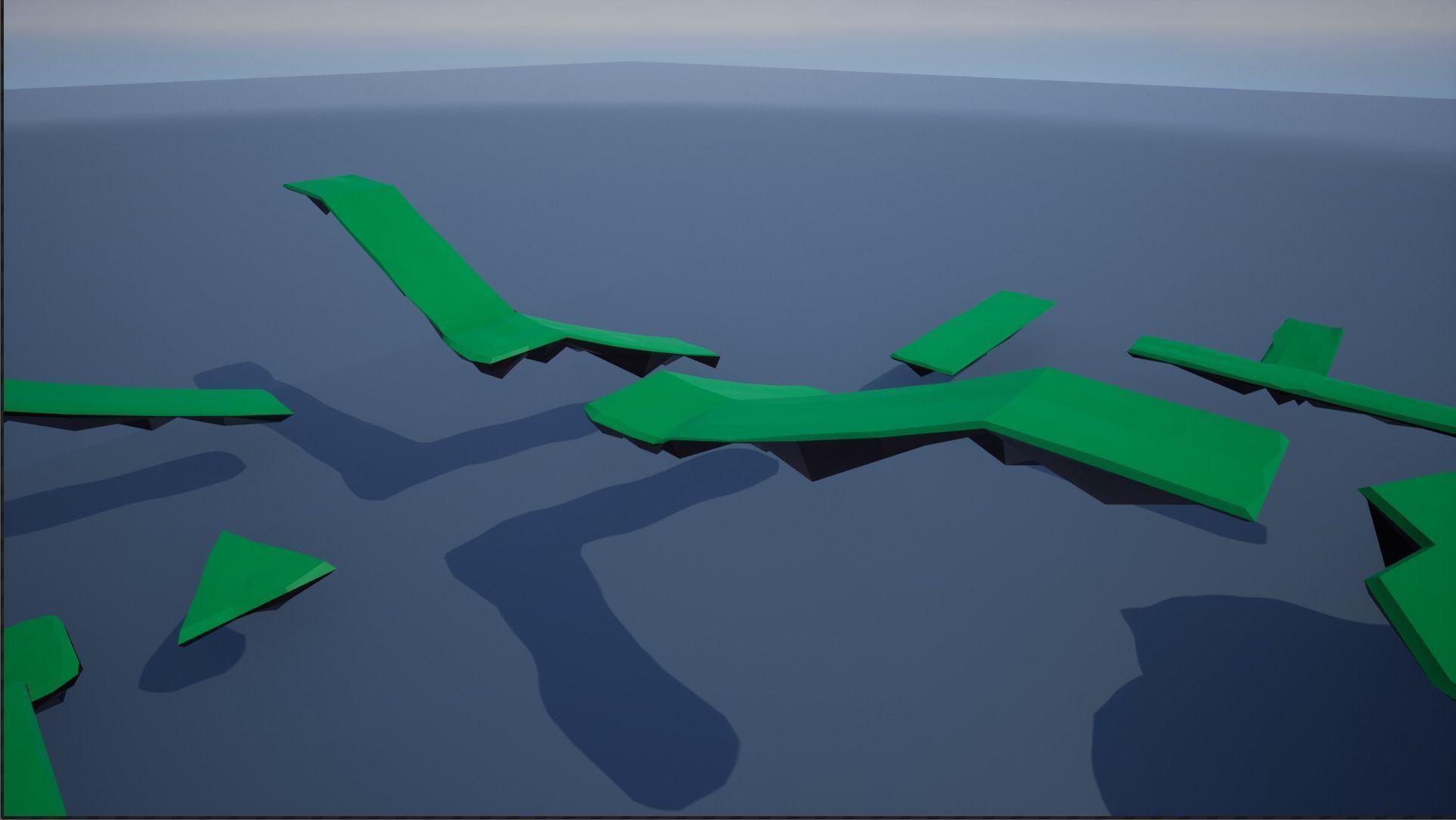 lowpoly floating platforms and islands Low-poly 3D model_11