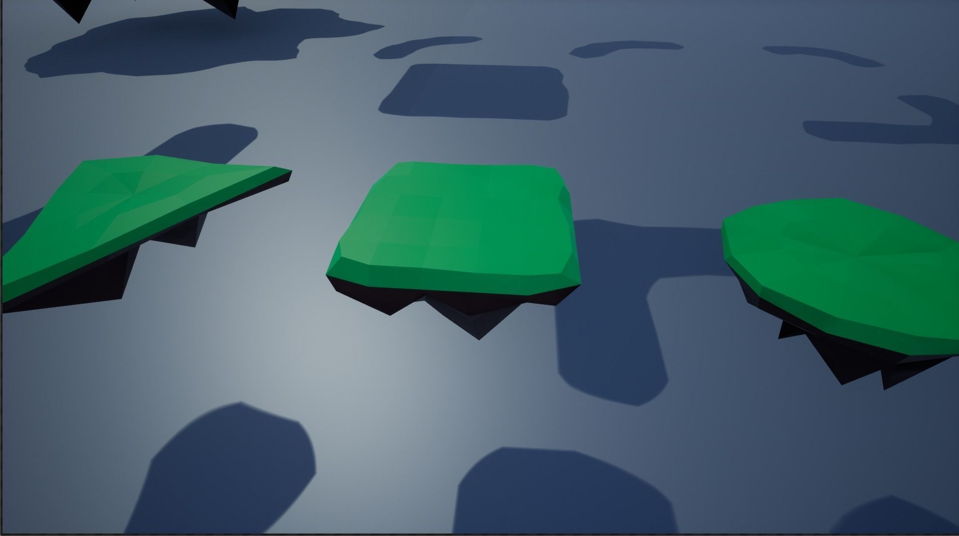 lowpoly floating platforms and islands Low-poly 3D model_2