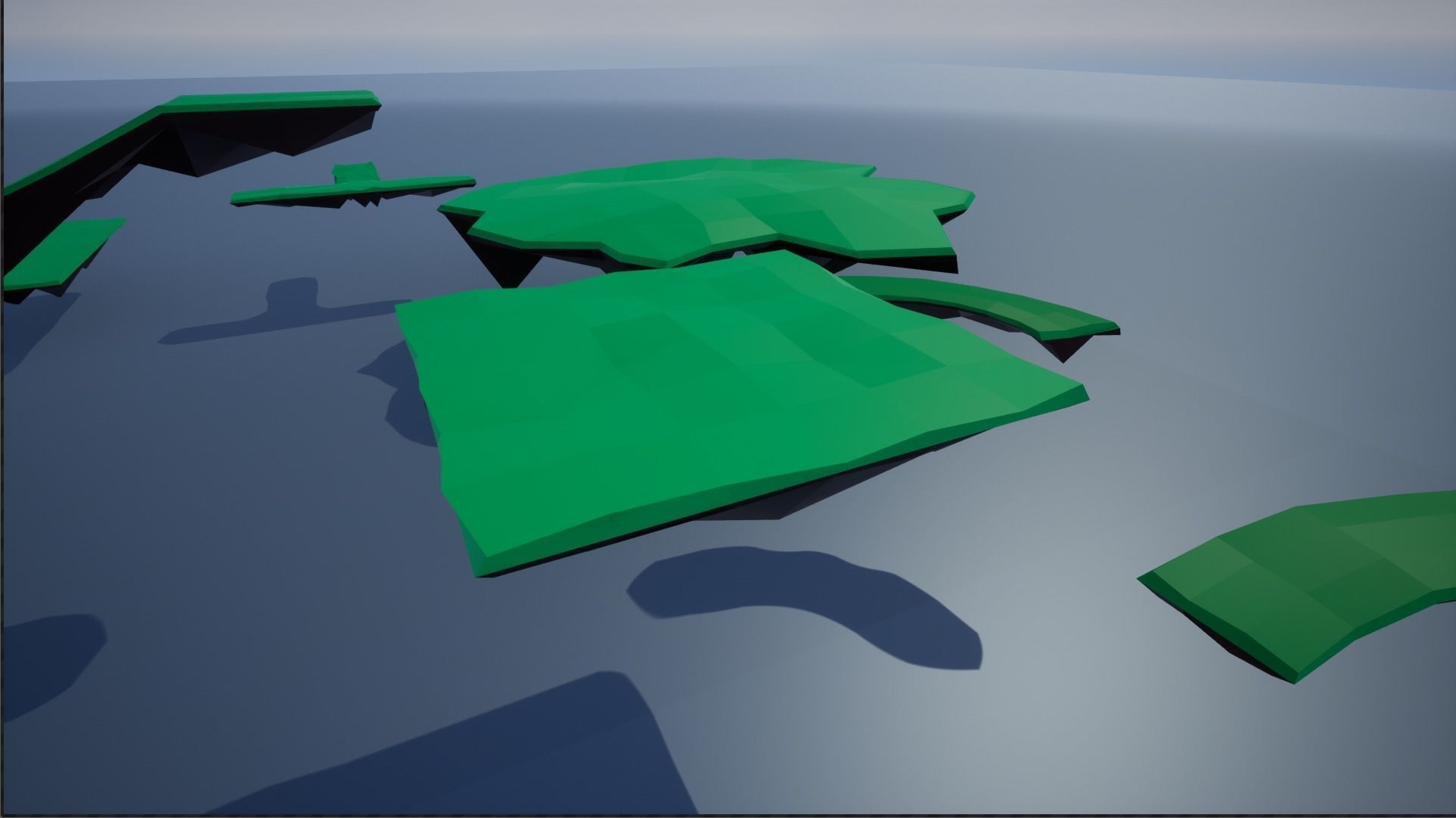 lowpoly floating platforms and islands Low-poly 3D model_20