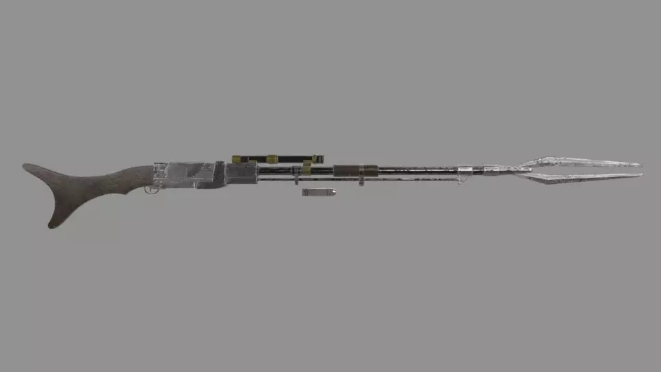 Star Wars The Mandolorian Amban Rifle Low-poly 3D model_0