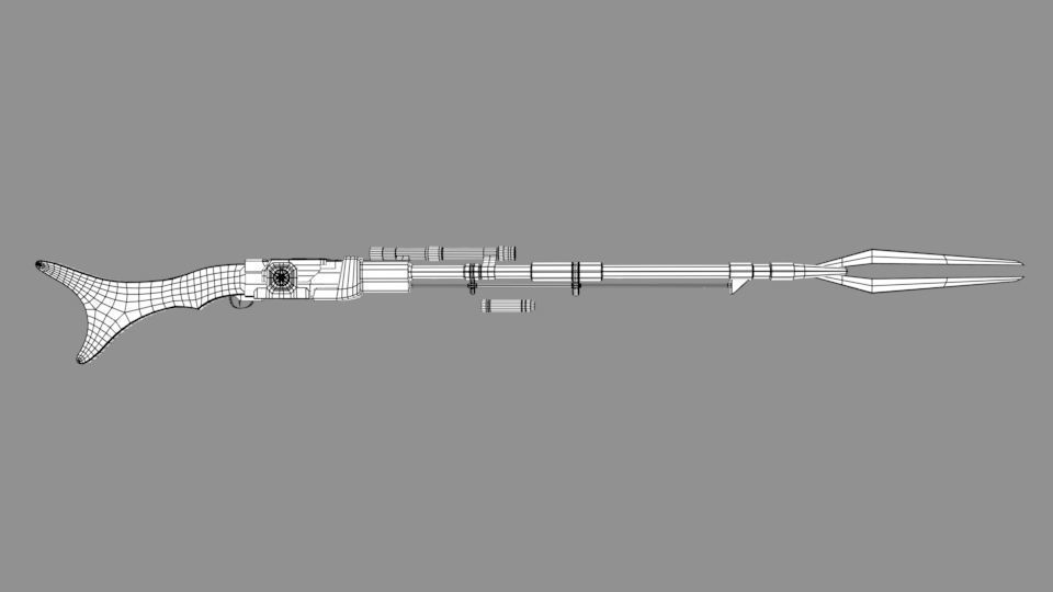 Star Wars The Mandolorian Amban Rifle Low-poly 3D model_2