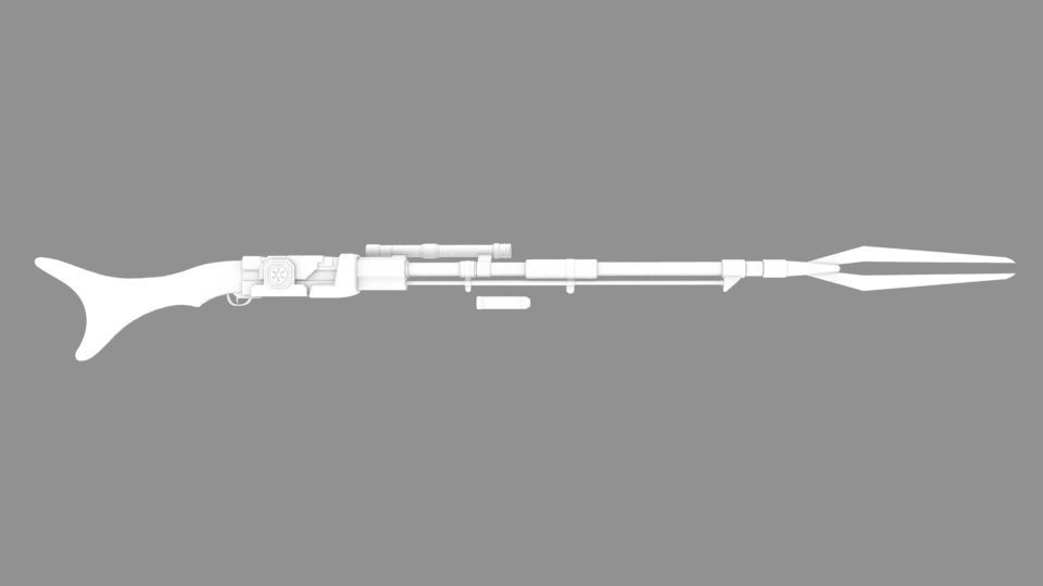 Star Wars The Mandolorian Amban Rifle Low-poly 3D model_1