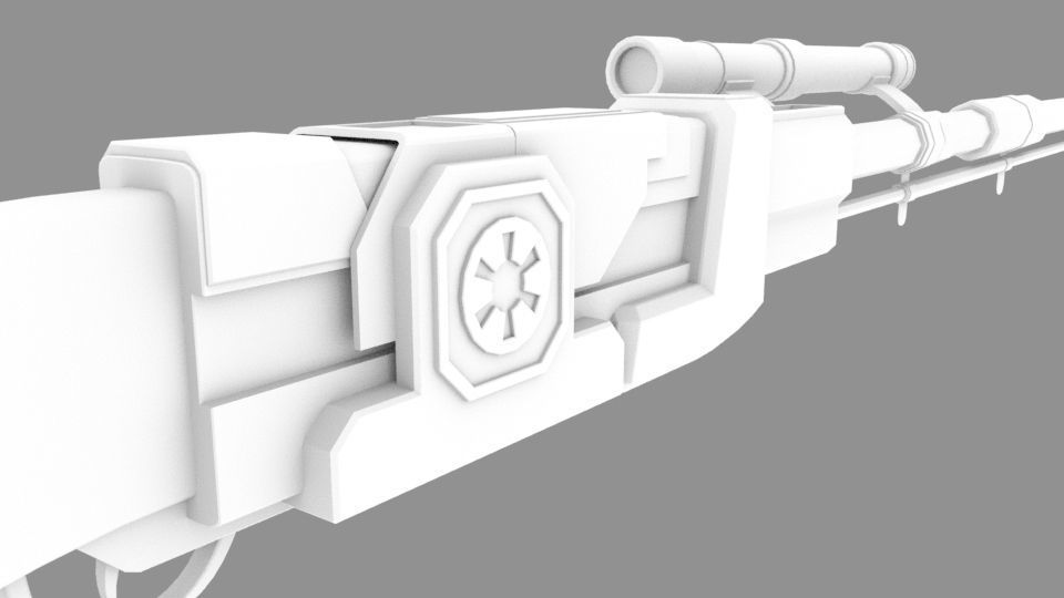 Star Wars The Mandolorian Amban Rifle Low-poly 3D model_4