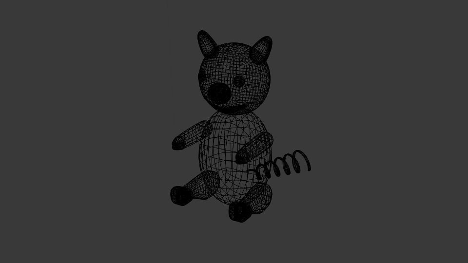 Cartoon Pig Sit  3D model_5