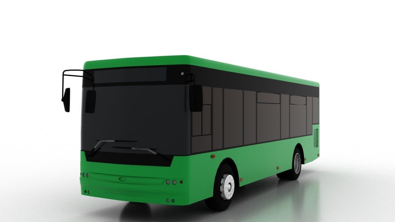 Bus Bogdan A50110 UA Low  Low-poly 3D model_1