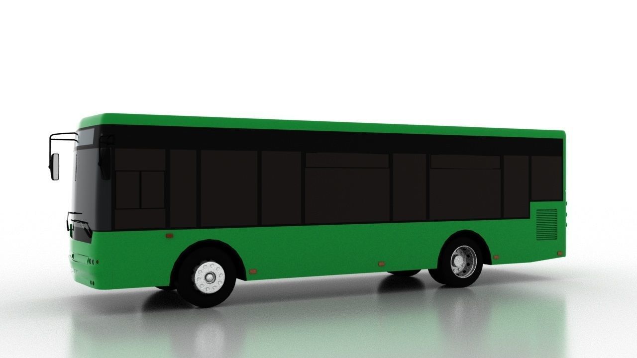 Bus Bogdan A50110 UA Low  Low-poly 3D model_2