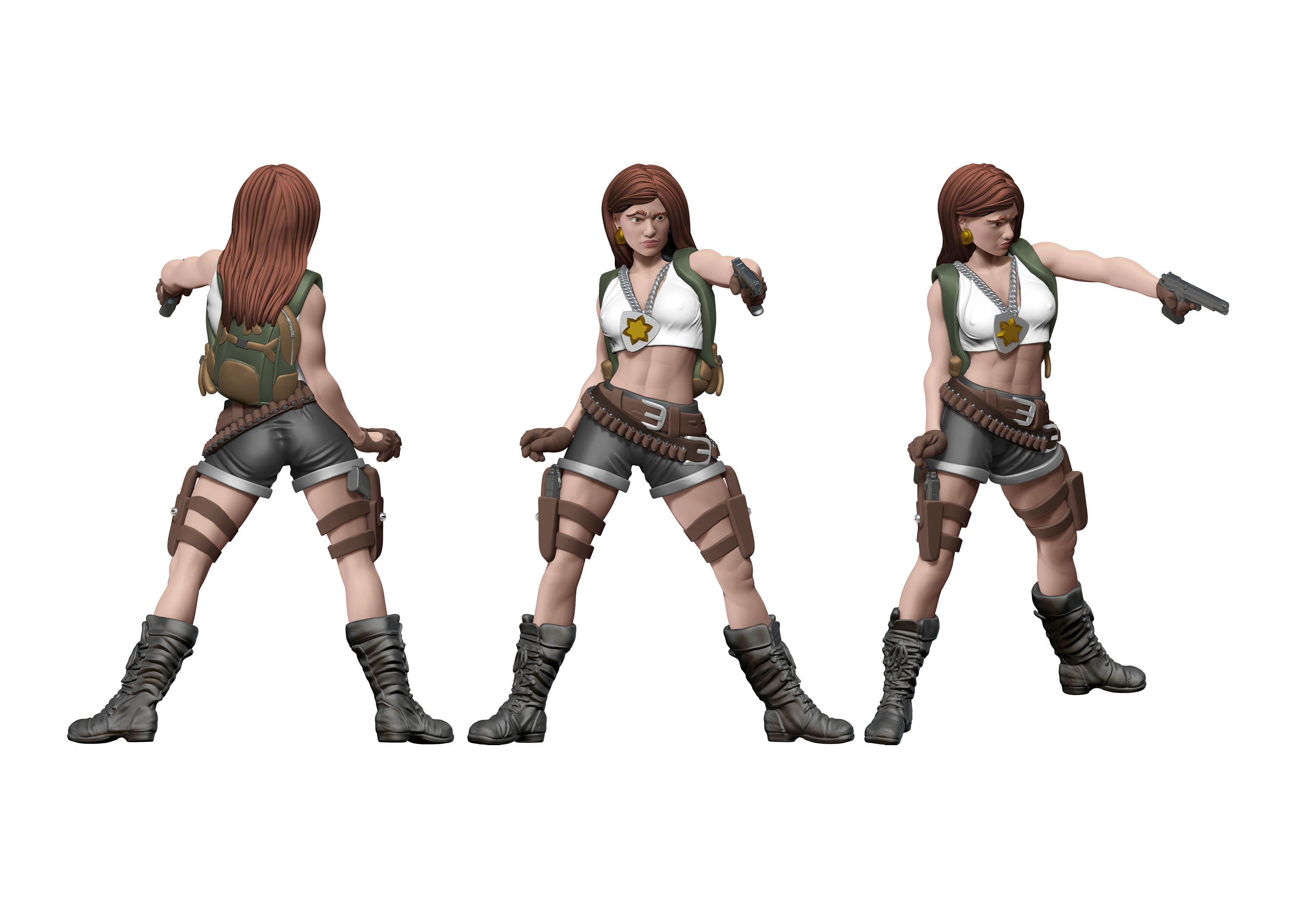 Police Lady 3D print model_4