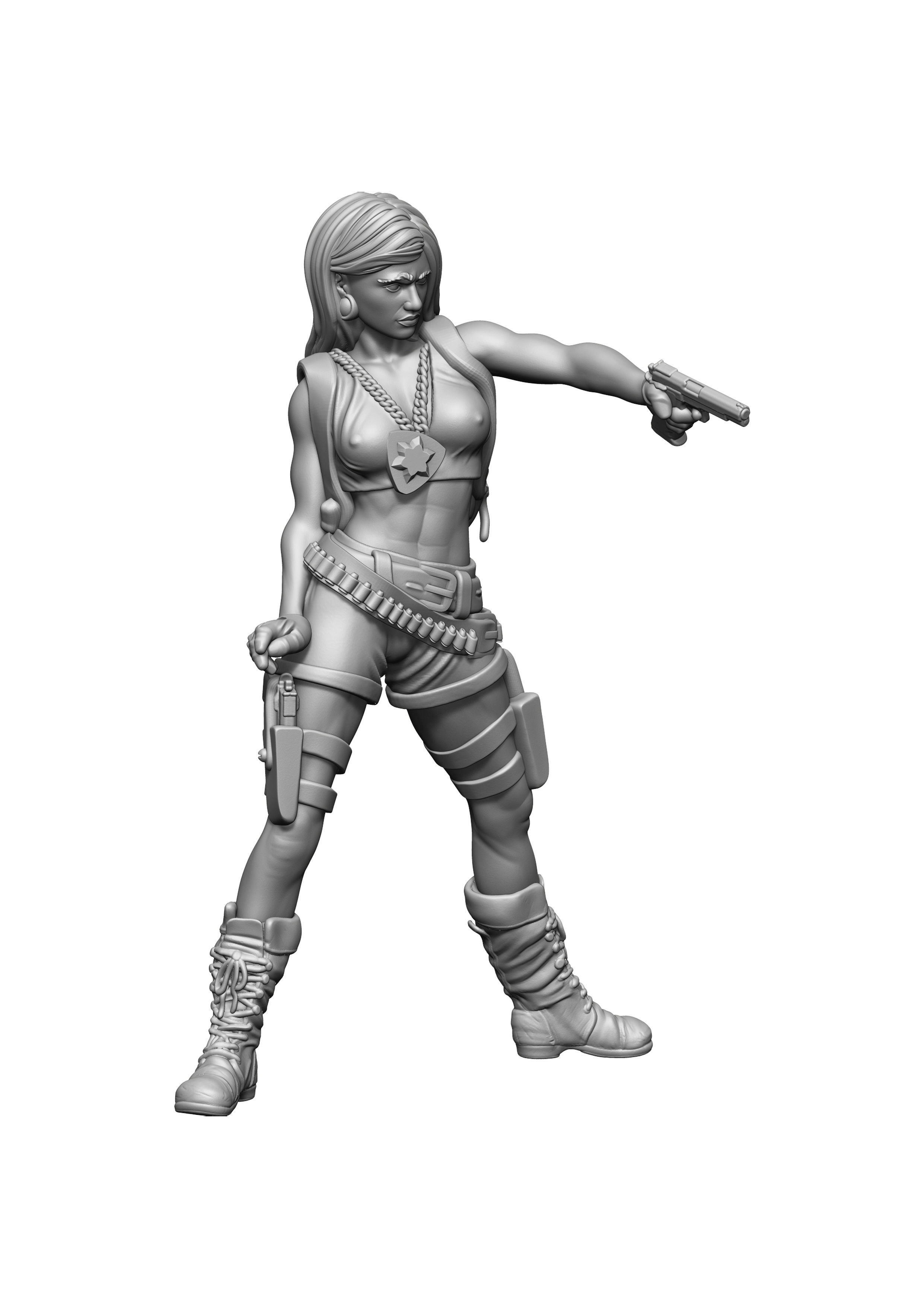 Police Lady 3D print model_2