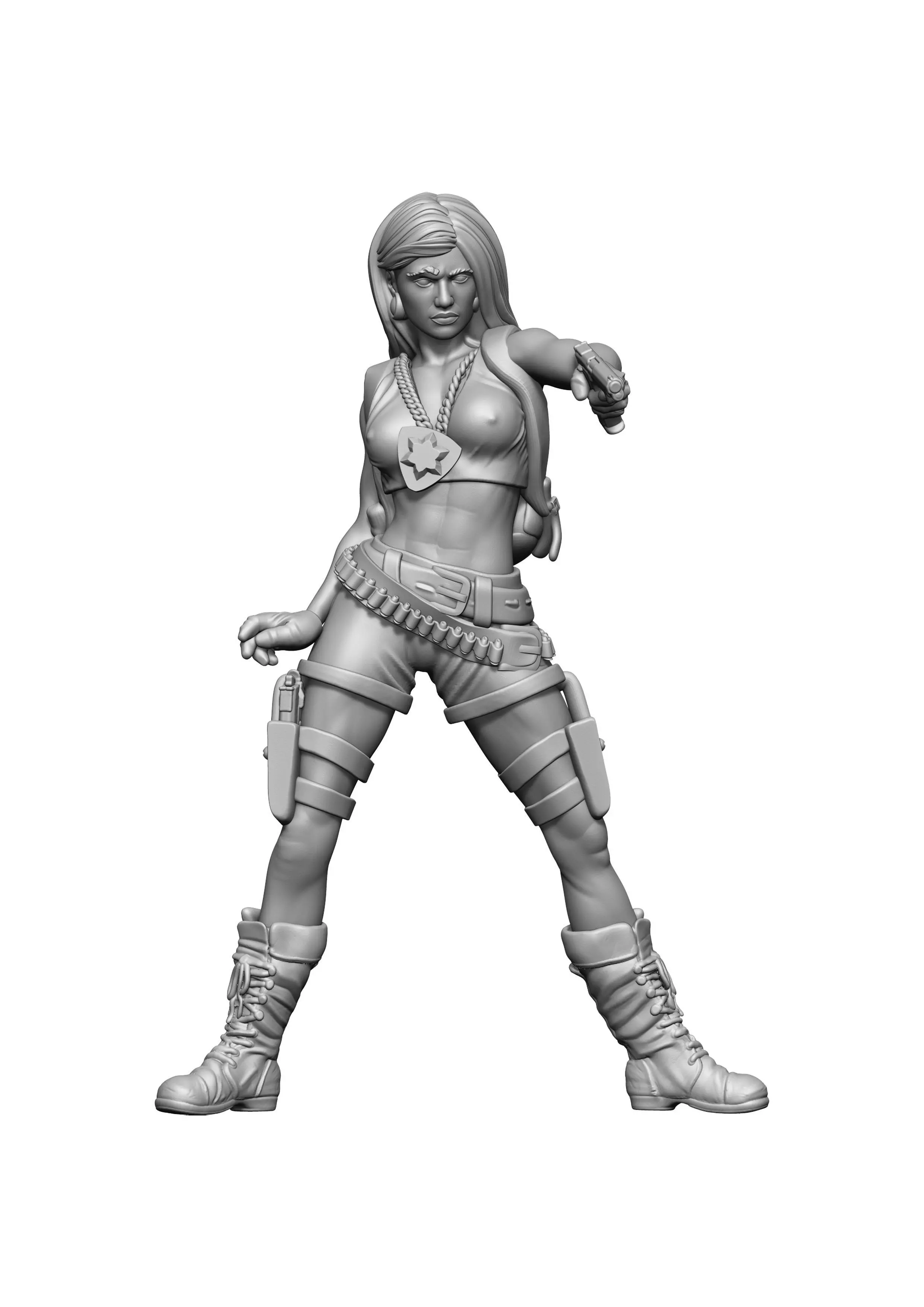 Police Lady 3D print model_0