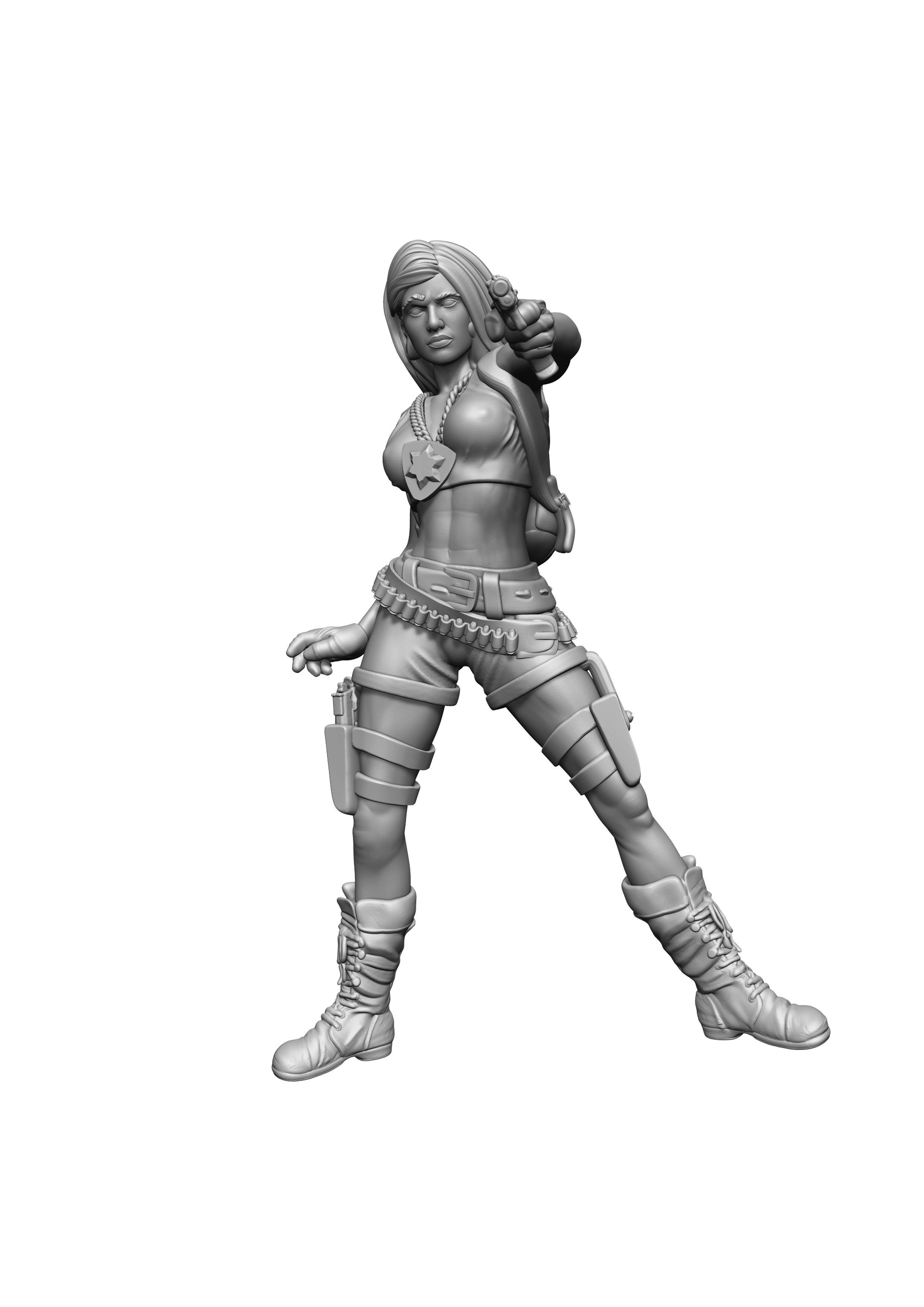 Police Lady 3D print model_3