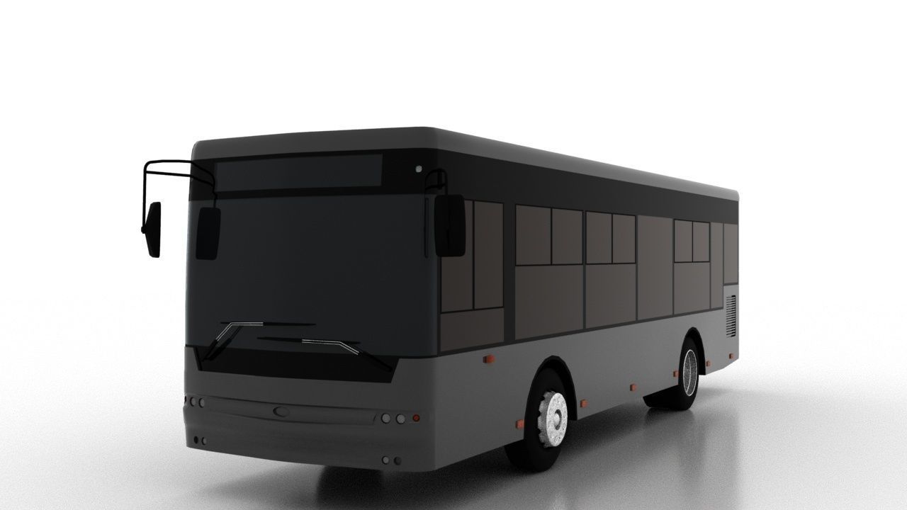 Bus Bogdan A60110 Low Low-poly 3D model_1