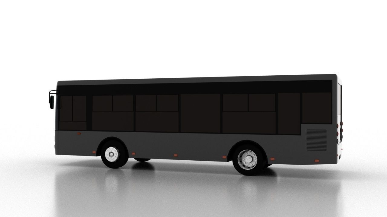 Bus Bogdan A60110 Low Low-poly 3D model_3