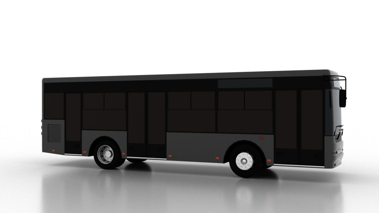 Bus Bogdan A60110 Low Low-poly 3D model_7