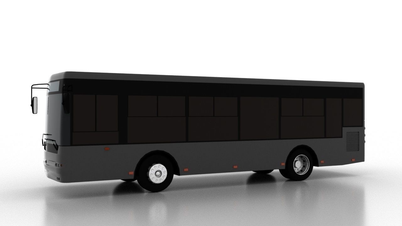 Bus Bogdan A60110 Low Low-poly 3D model_2