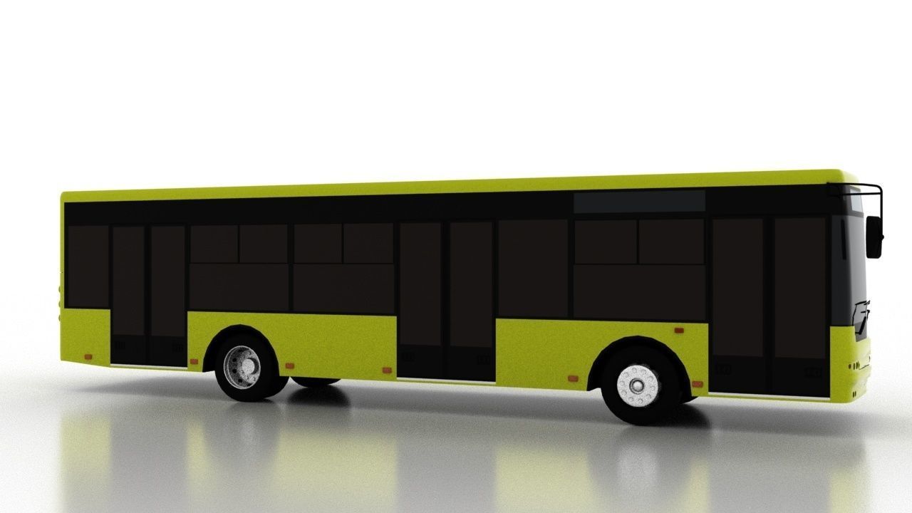 Bus Bogdan A70110 Low Low-poly 3D model_7