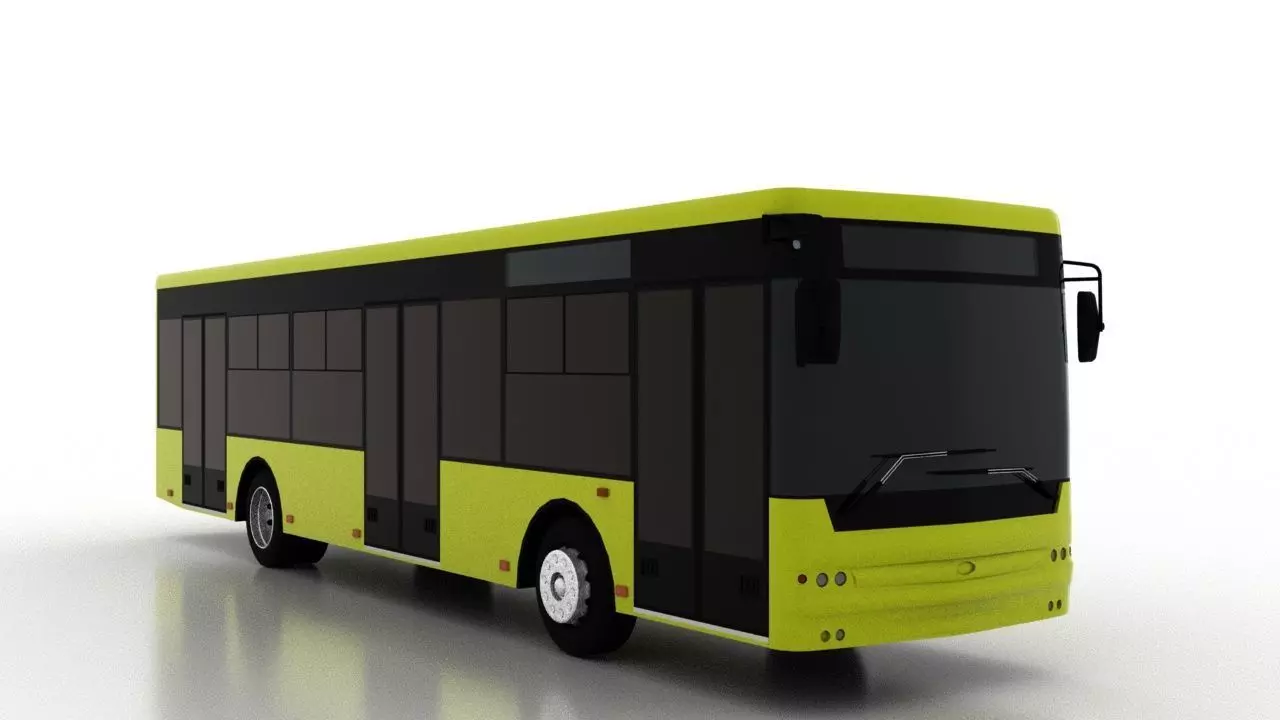Bus Bogdan A70110 Low Low-poly 3D model_0