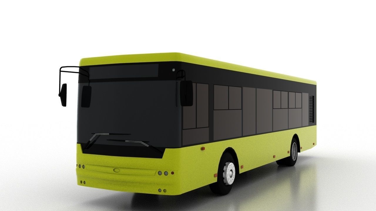 Bus Bogdan A70110 Low Low-poly 3D model_1