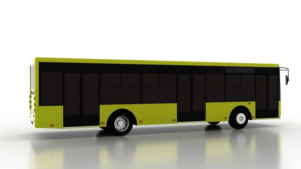 Bus Bogdan A70110 Low Low-poly 3D model_6