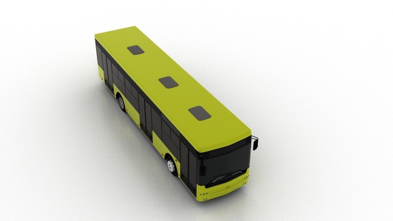 Bus Bogdan A70110 Low Low-poly 3D model_8