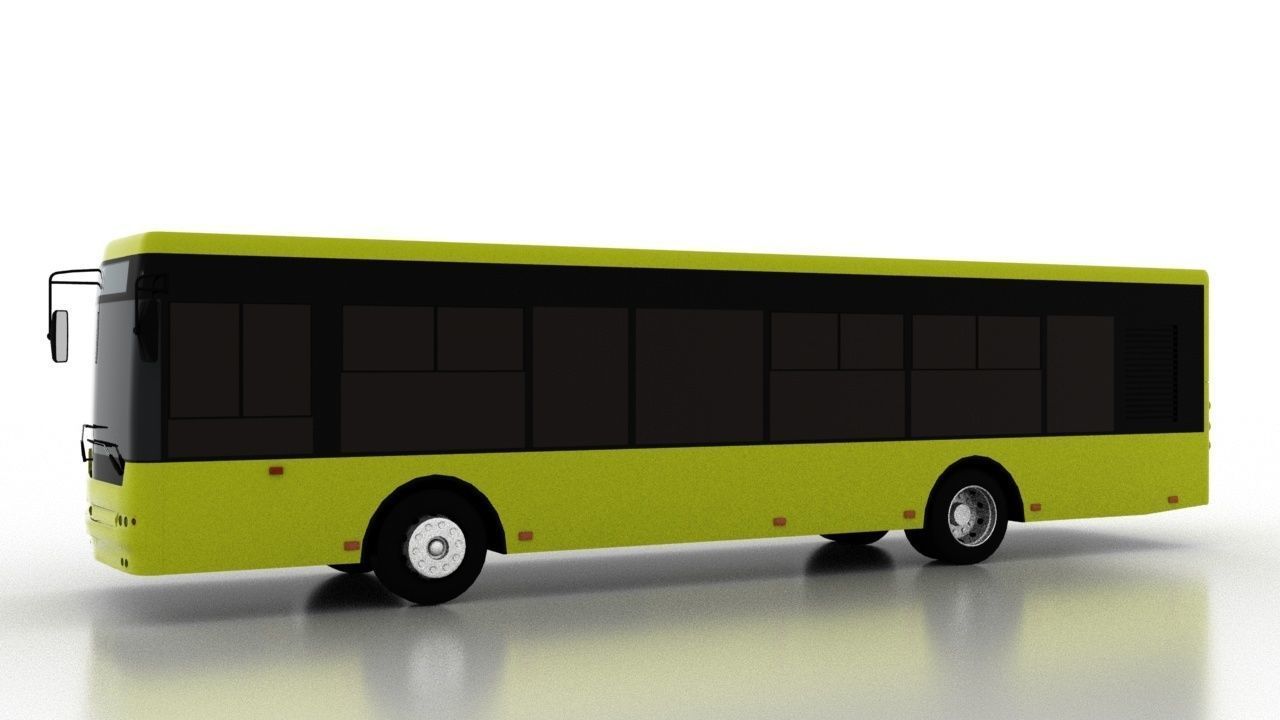 Bus Bogdan A70110 Low Low-poly 3D model_2