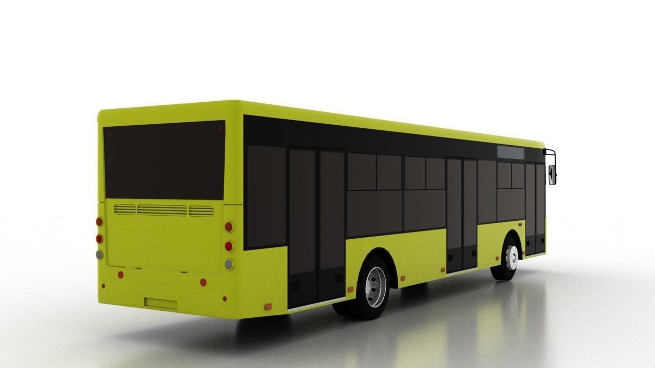 Bus Bogdan A70110 Low Low-poly 3D model_5
